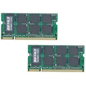 BUFFALO DDR2 667MHz SDRAM(PC2-5300) 200Pin S.O.DIMM 1GB 2���g D2/N667-1GX2