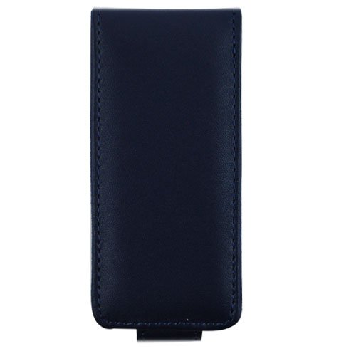 GTMax Permium Durable Leather Flip Carrying Case - Dark Blue for Apple iPod nano 16GB 8GB 5th 5G Generation