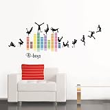 Easy Instant Decoration Wall Sticker Decal – B-Boys Break Dance E2 Levels