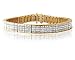 12.75CTW Princess Diamond Bracelet in 14K Yellow Gold