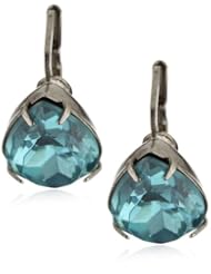 Sorrelli "Electric Blue" Teardrop Silver-Tone Earrings