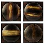 IMAGE OF New Transitional Four Piece Metal Ghana Wall DeCor Square Pieces High Quality Modern Design Popular