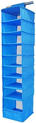 Earlygreen Vacuum Bag Organizadores Ikea Style Washable Color Organizer Collection Hanging Accessory Shelves, 9-shelf Organizer, Closet Blue Color