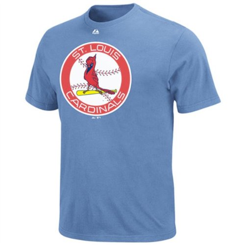 St. Louis Cardinals Light Blue Vintage Logo T-ShirtSmall