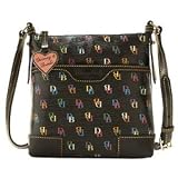 Dooney & Bourke Handbag, Grafica Shiny It Letter Carrier Crossbody Bag BLACK