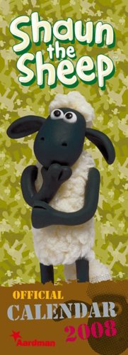 Childrens Toyshop   : SHAUN THE SHEEP OFFICIAL 2008  SLIM CALENDAR