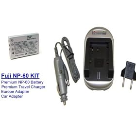Lithium-Ion Battery + Battery Charger with Car Adapter for Kodak Z Series EasyShare Z760 / EasyShare Z7590 / EasyShare Z730