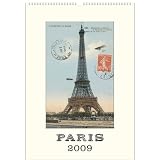 Paris Cavallini 2009 Vintage Prints Wall Calendar 13 by 19 inches cream laid paper finish,