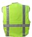 XXXL / Ansi Class 2 High Visibility Safety Vest: Solid Lime Front/ Mesh Back