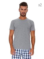 Rochas Paris Pack De 2 Camisetas Cuello Redondo (Gris)