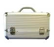 Ribbed Aluminum Jewelry Box (Silver) - Silver Aluminum Keepsake Box (8.5in tall and 15in wide 3.5in depth)