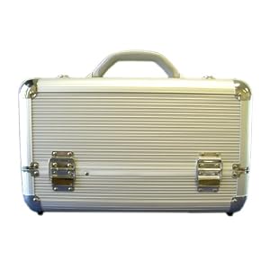 Ribbed Aluminum Jewelry Box (Silver) - Silver Aluminum Keepsake Box (15inx 9in x 7.5in