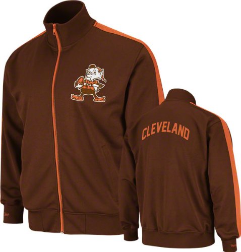 Cleveland Browns Mitchell & Ness Goal NFL Post Track Jacket