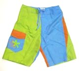 Boys Cargo Pocket Board Short by Happy Kids. Color Block in 4 Combinations. Sizes 2/4 - 6/8 - 10/12 - 14/16.