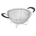Polder KTH-1009-75 9 Inch Round Footed Strainer, Stainless Steel
