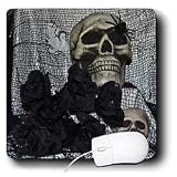 WhiteOaks Halloween Skulls - Skull and Spider Skull with Spider on it - Mouse Pads