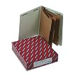 Smead 26820 Smead Pressboard End Tab Classification Folder, Ltr, 8-Section, GY-Green, 10/Bx