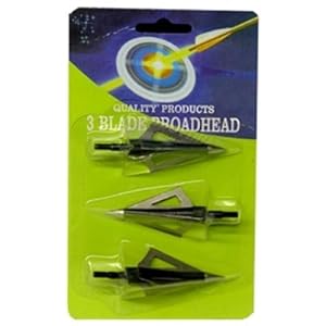 Pack of 3-3 Blade Broadheads 150 Lb Crossbow