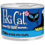 TIKI Cat Canned Food for Cats, Waikiki Tuna Tilapia Recipe (Pack of 8 6-Ounce Cans)