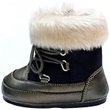 Kuner Baby Boys and Girls Plush Robber Sole Waterproof Warm Snow Boots First Walkers