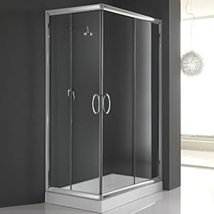Cabine Paroi Douche 70x70 H185 cm Transparent Angulaire Verre