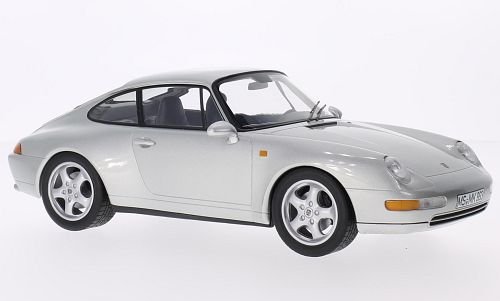 Porsche 911 (993) Carrera, silver, 1993, Model Car, Ready-made, Norev 1:18