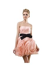  Cocktail Short Evening Dress/Party Dress/Wedding Dress  With a Sash  and Ruffles