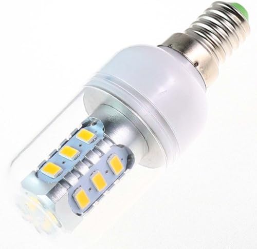 DAIWL E14 7W 15x5630SMD 580-620LM 2500-3500K Warm White Light LED Corn Bulb with Cover (110V)