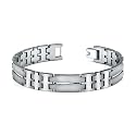 Matte and High Polished Tungsten Bracelet for Men