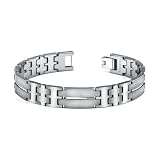 Matte And High Polished Tungsten Bracelet For Men
