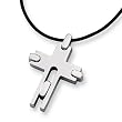 Titanium Cross (33mm) on 18 Inch Leather Cord