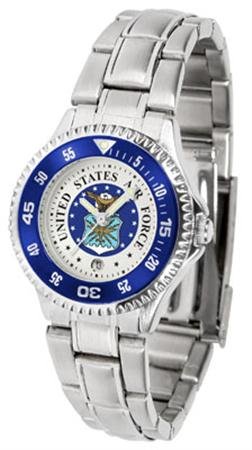U.S. Air Force MILITARY Womens Competitor Steel Band Watch