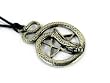 The Pentacle of the Snake Pewter Pendant on Cord Necklace, The Wiccan Collection