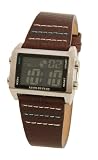 Image of Umbro Junior Digital Watch With Brown Leather Strap