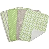 Trend Lab Lauren Burp Cloth Set, Green, 4 Count