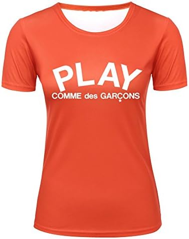 Fashion Comme des Garcons Orange Poly Cotton fit for Women's T-shirt
