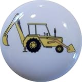Backhoe Construction Ceramic Cabinet Drawer Pull Knob