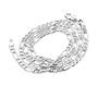 Diamond-Cut 3mm Wide Sterling Silver 20" Figaro Chain Necklace Italian Made