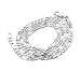 Diamond-Cut 3mm Sterling Silver 36 Figaro Chain Necklace Italian Made