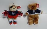 Set of Houston Texans NFL Football Mascot; 9" Boy & Girl Bears; Plush Stuffed Toy Dolls; Officially Licensed