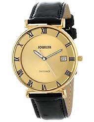 Jowissa Womens J2.047.L Strada Gold Stainless-Steel Roman Numerals Patent Leather Date Watch