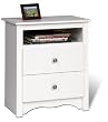 Prepac Monterey White 2-Drawer Tall Night Stand