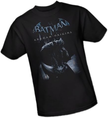Perched Bat -- Batman Arkham Origins Adult T-Shirt, Small