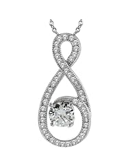 1.20 Ct Round White Topaz 925 Sterling Silver Pendant With 18" Chain
