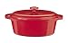 7-Quart Red Porcelain Enameled Cast Iron Oval Roaster