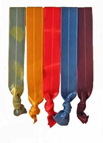 Dye Ties Bold Colored Head Bands in Box - Set of 5