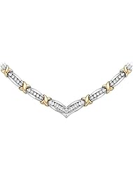 1 ct. tw. Diamond Fashion Necklace in 10K Two Tone Gold