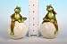 Porcelain Speckle Fron Sitting On Stone 12cm