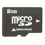 GREEN HOUSE micro SDカード 2G アダプタ付き GH-SDMR2GZ