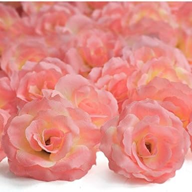 Freshheart 20pcs Artificial Big Rose Flower Heads Coral Party Wedding DIY HS8-20